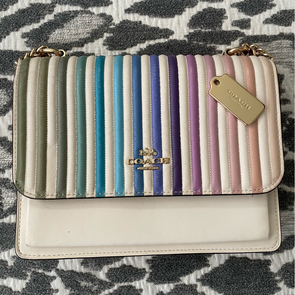 Coach Klare Pastel Rainbow Crossbody Bag